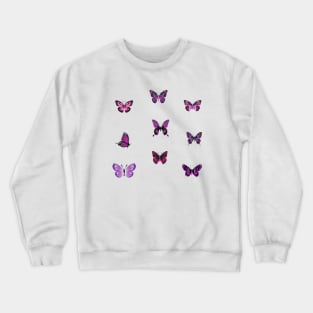 purple butterfly Crewneck Sweatshirt